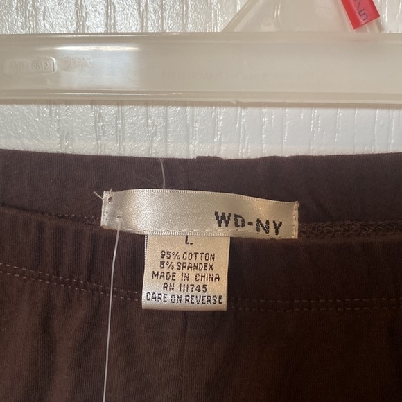 WD.NY leggings button trim choc brown NWT - Picture 5 of 5
